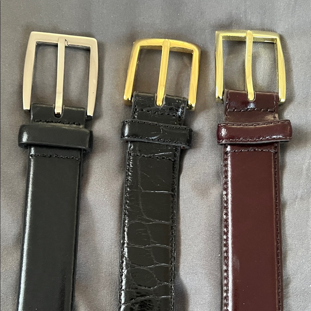 Jos. A Bank set of 3 Leather Belts Size 40